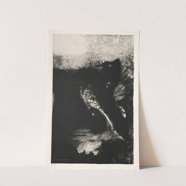 The Chimera with Green Eyes Turns, Bays (1888) by Odilon Redon