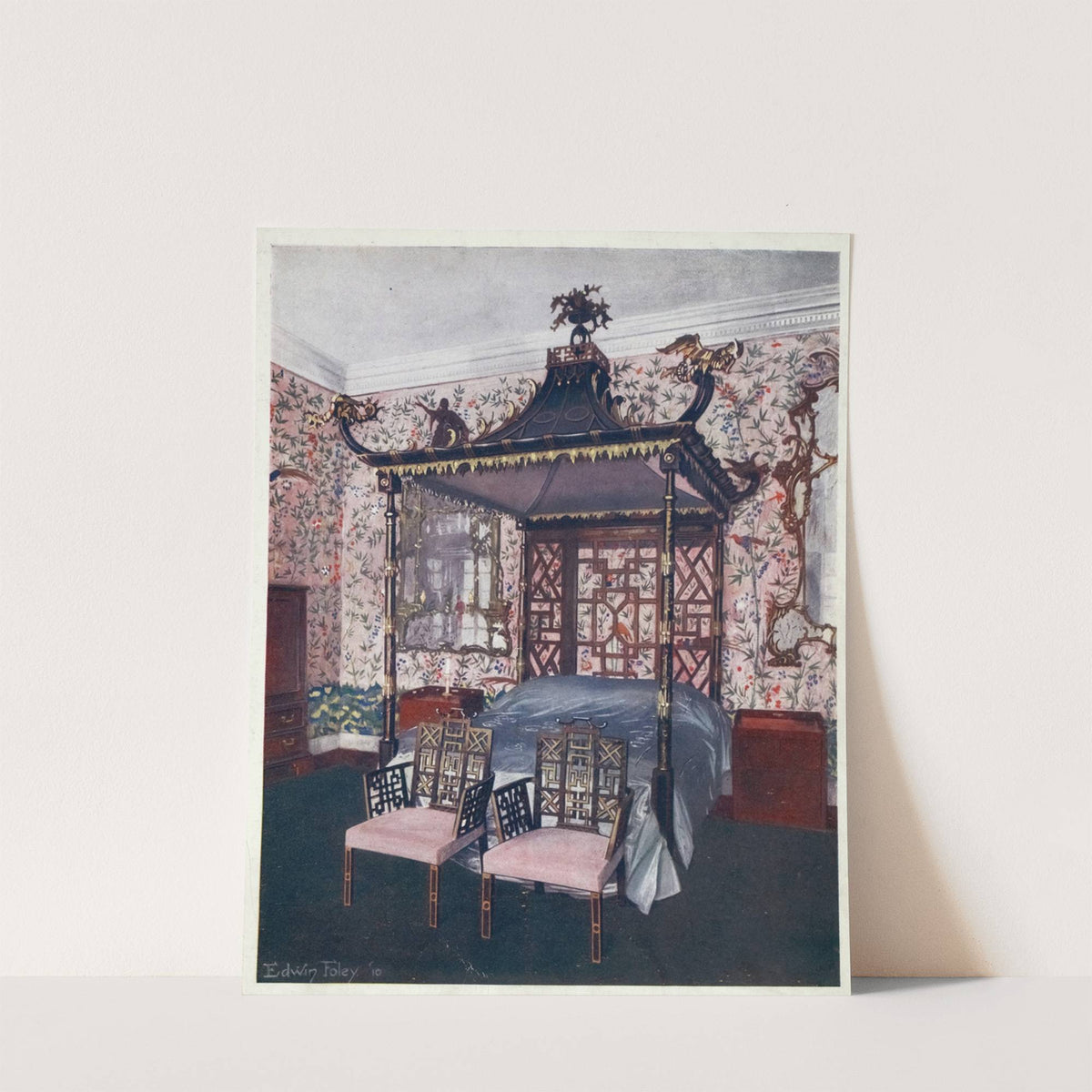The Chippendale Chinese room at Badminton House by Edwin Foley