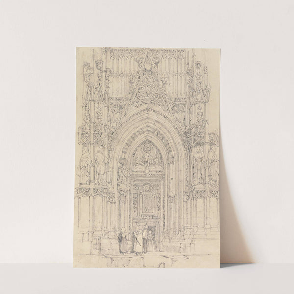 The Church of St. Wulfran, Abbeville; The North Door of the West Front by Richard Parkes Bonington