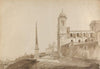 The Church of the Trinità dei Monti and the Villa Medici, Rome