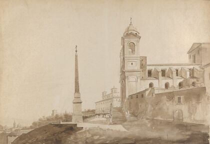 The Church of the Trinità dei Monti and the Villa Medici, Rome