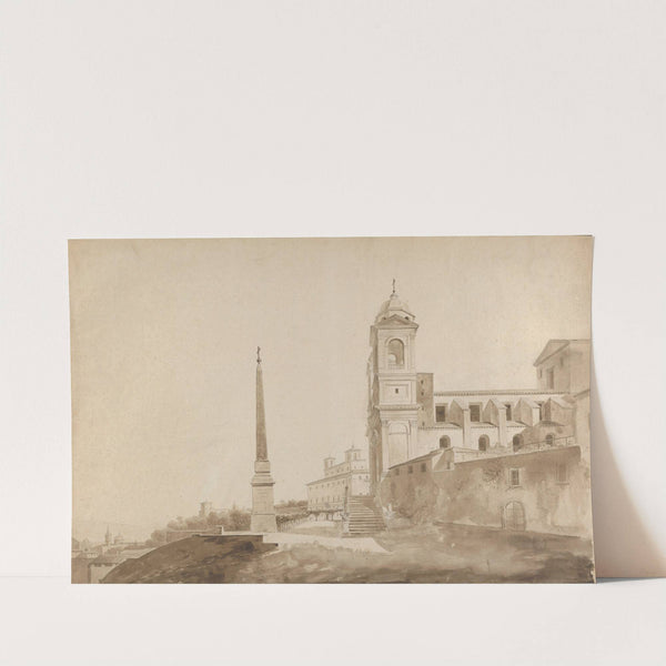 The Church of the Trinità dei Monti and the Villa Medici, Rome (ca. 1808) by François-Marius Granet