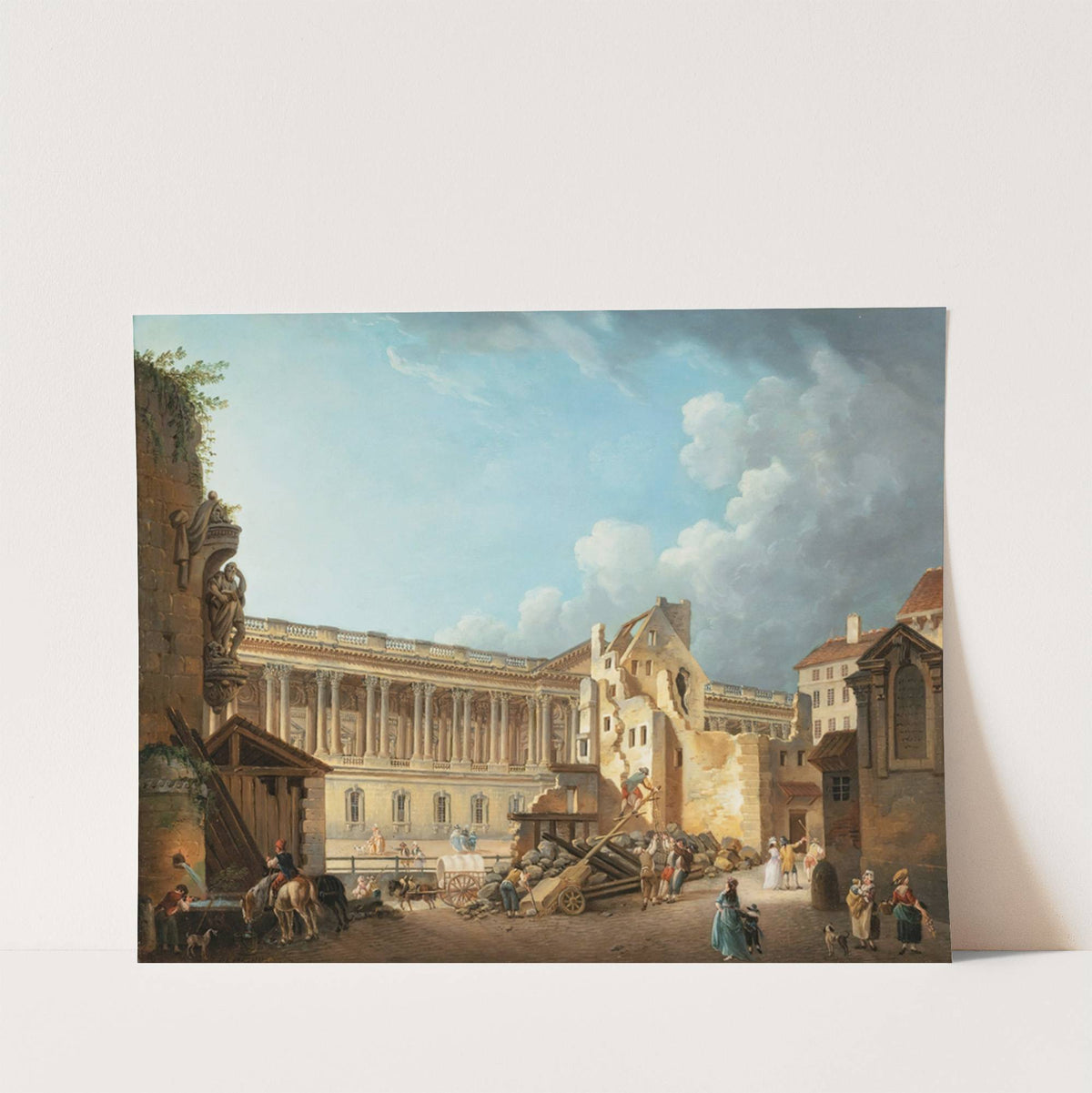 The Clearance Of The Louvre Colonnade, During The Demolition Of The Ruins Of The Hôtel Du Petit Bourbon by Pierre-Antoine Demachy
