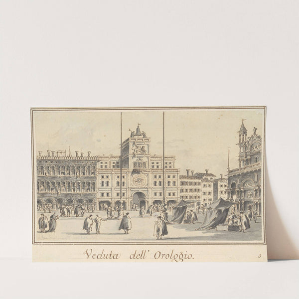 The Clock Tower of San Marco, from the Front of the Basilica by Giacomo Guardi