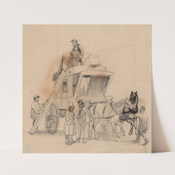 The Coach by Gustave Adolphe Simonau