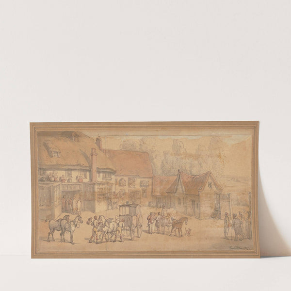 The coach inn (1817) by Thomas Rowlandson