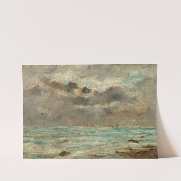 The Coast at Trouville (c. 1865-1900) by Eugène Boudin
