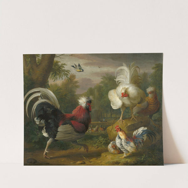 The Cockrel’s Fight (1706) by Jakob Bogdani