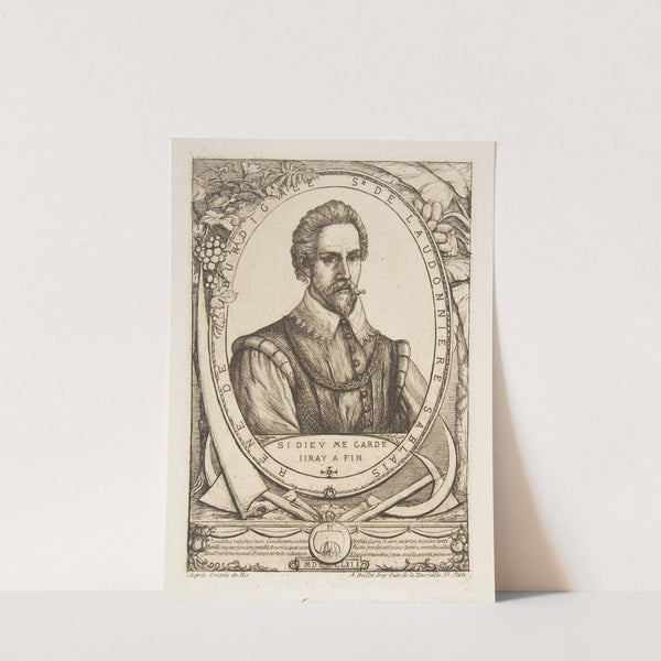 The Colonist René de Laudonnière Sablais, after van de Passe (1861) by Charles Meryon