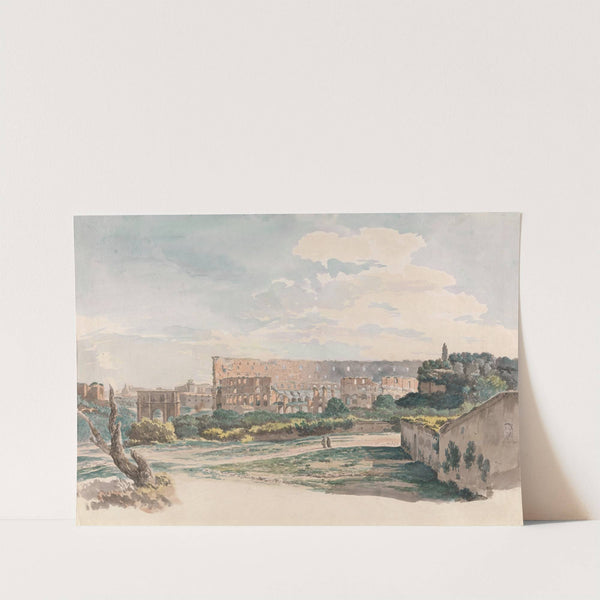 The Colosseum from the Caelian Mount, with the Arch of Constantine and a View of the Forum, Rome. by Carlo Labruzzi