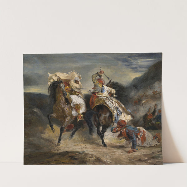 The Combat of the Giaour and Hassan (1826) by Eugène Delacroix