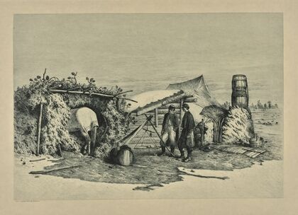 The commissary’s quarters in winter camp (1876)