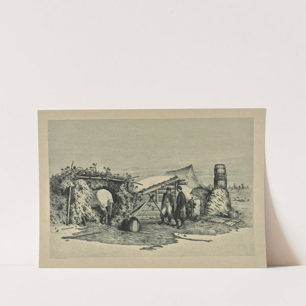 The commissary’s quarters in winter camp (1876) by Edwin Forbes