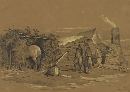 The commissary’s quarters in winter camp