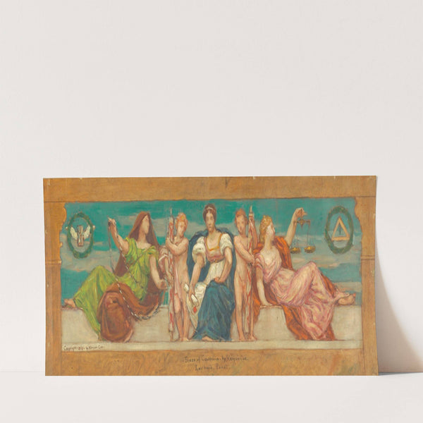 The Common Law, Study for Left Panel of ‘The Reign of Law,’ Frieze for Appellate Court, New York (1898) by Kenyon Cox