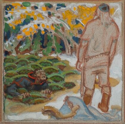 The Complete Kalevala, sketch. Väinämöinen (1925)
