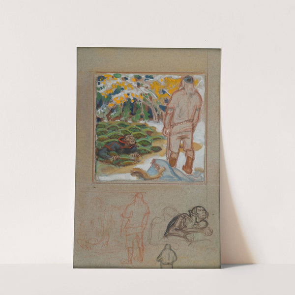 The Complete Kalevala, sketch. Väinämöinen. (1925) by Akseli Gallen-Kallela