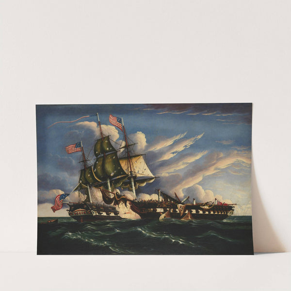 The Constitution and the Guerriere (ca. 1845) by Thomas Chambers