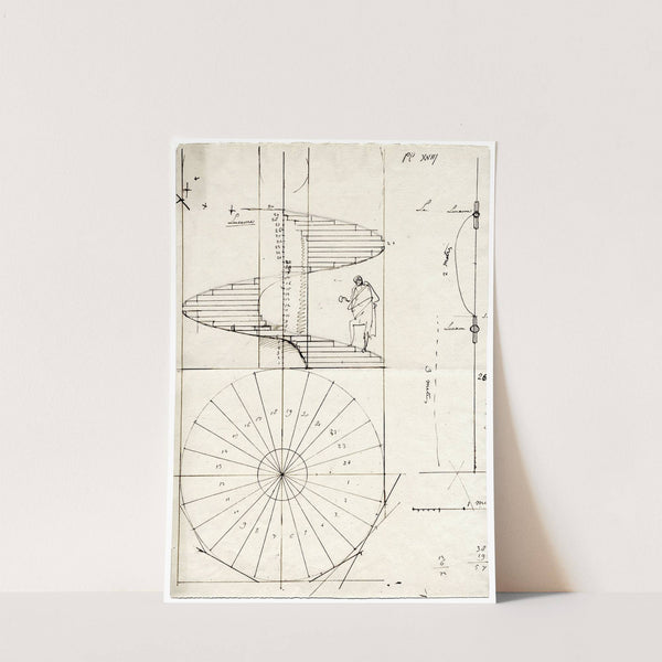 The construction of a spiral staircase by David Humbert de Superville