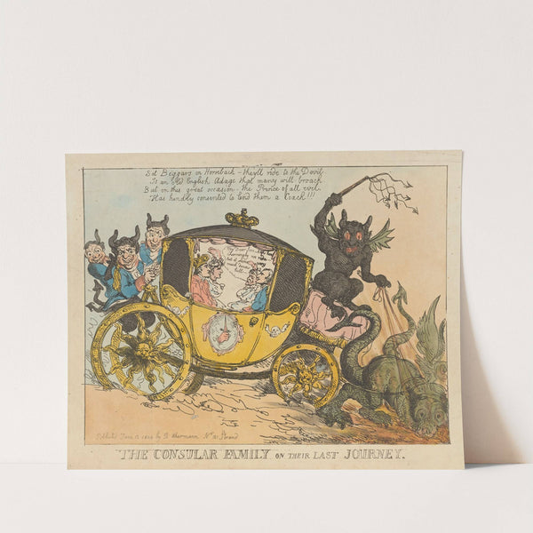 The Consular family on their last journey (1804) by Thomas Rowlandson