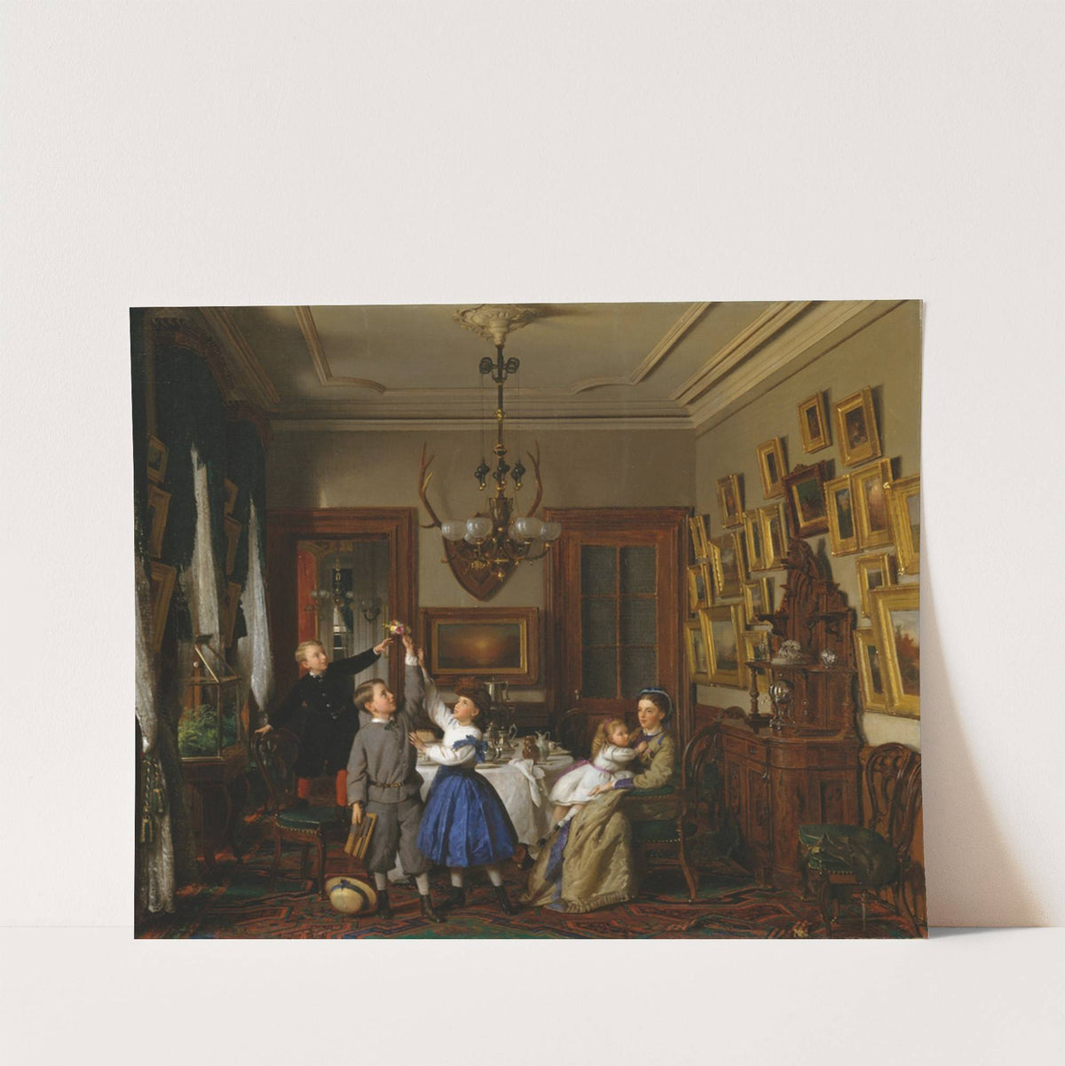 The Contest for the Bouquet; The Family of Robert Gordon in Their New York Dining-Room by Seymour Joseph Guy