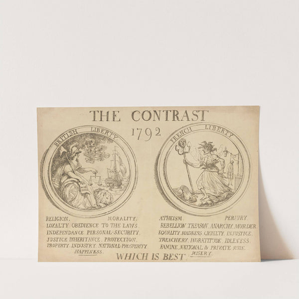 The contrast 1792 by Thomas Rowlandson