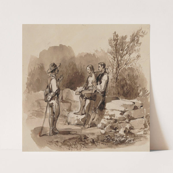 The Conversation by Gustave Adolphe Simonau