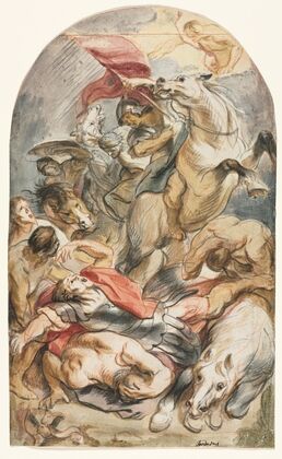 The Conversion of Saul with Horseman and Banner (c. 1645–47)
