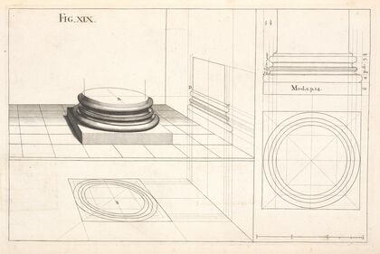 The Corinthian base in perspective.