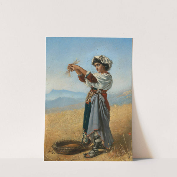 The Corn Gatherer (c. 1860) by Anton Romako