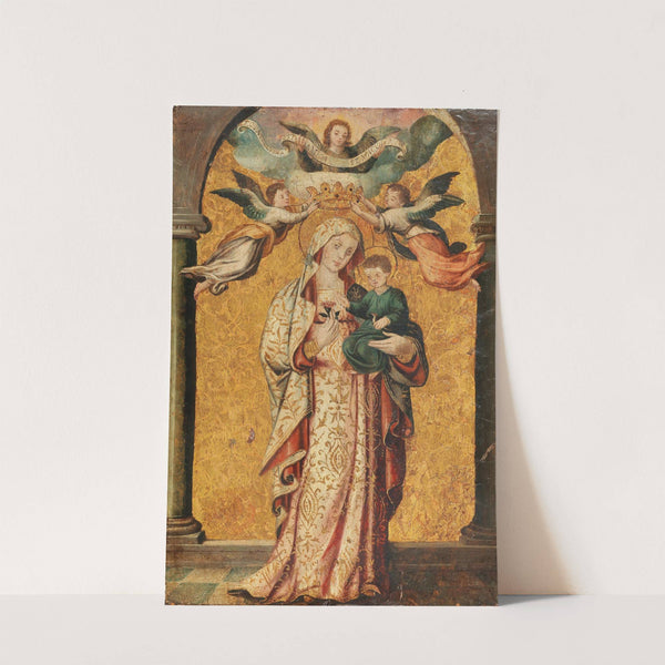 The Coronation of the Madonna by Angels, holding the Child by Italian School