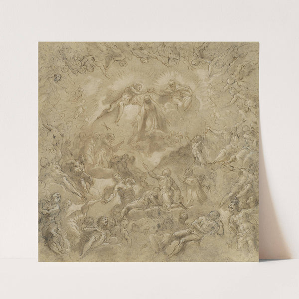 The Coronation of the Virgin (1585-1594) by Jacopo Palma il Giovane