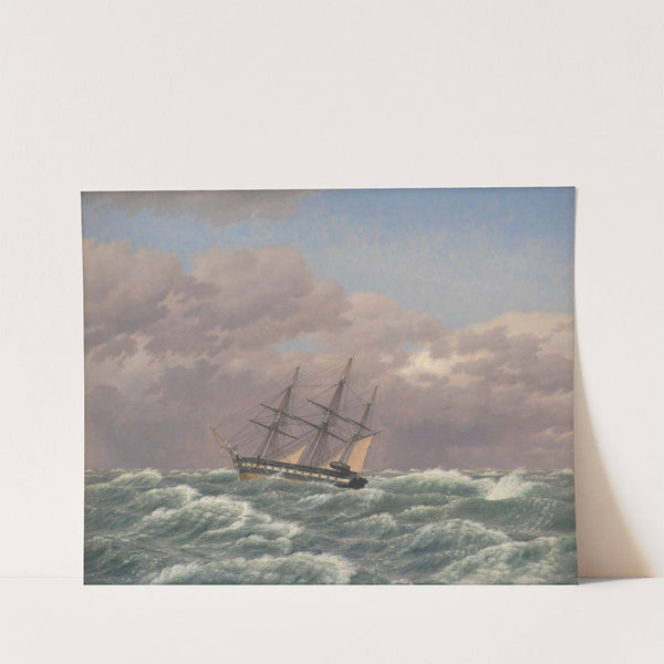 The Corvette ‘Galathea’ in a Storm in the North Sea (1839) by Christoffer Wilhelm Eckersberg