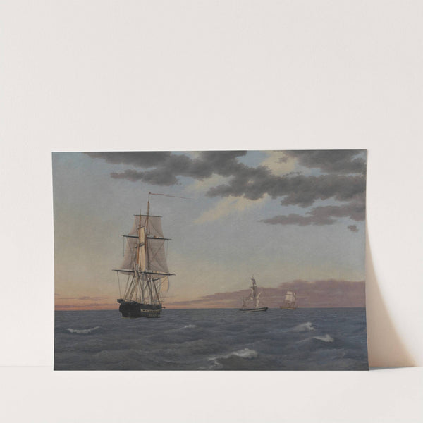 The Corvette ‘Galathea’ Lying to in order to Send Help to the Brig ‘St Jean’ (1839) by Christoffer Wilhelm Eckersberg