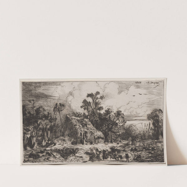 The Cottage (1844) by Charles Emile Jacque