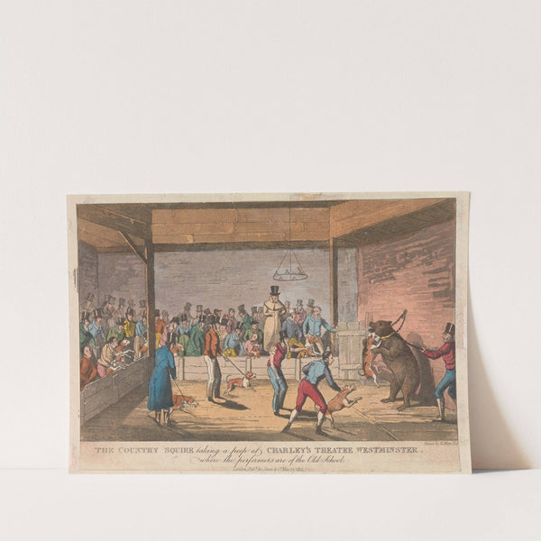 The Country Squire taking a peep at Charley’s Theatre Westminster (1821) by Henry Thomas Alken