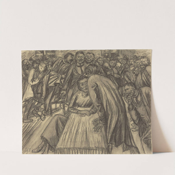 The Couple in the Crowd (1917) by Ernst Barlach