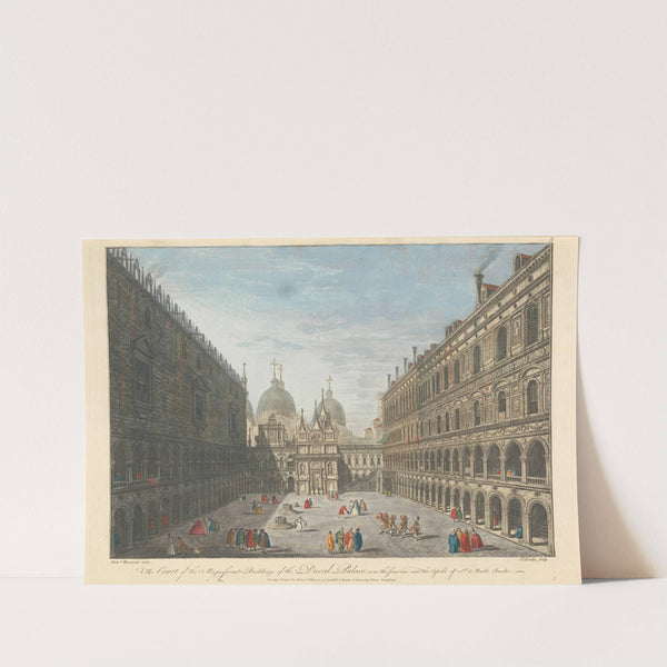 The Court of the Magnificent Building of the Ducal Palace over the front are seen the Cupolo’s of St. Mark’s Church. by Thomas Bowles III