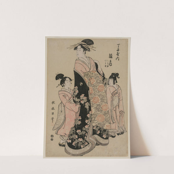 The Courtesan Hinazuru of Chojiya with her Attendants Tsuruji and Tsuruno (c. 1794) by Kitagawa Utamaro