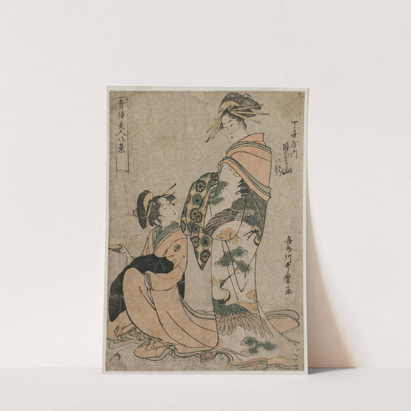 The Courtesan Misyama of Chojiya (from the series Eight Views of Beautiful Women of the Green Houses) (early 1790s) by Kitagawa Utamaro