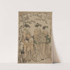 The Courtesan Senzan of Chojiya Strolling with her Kamuro Yasono and Yasoji and Two Shinzo by Torii Kiyonaga