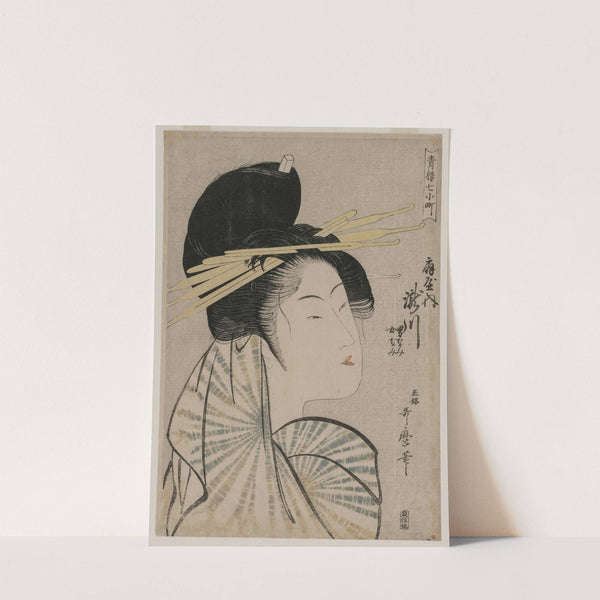 The Courtesan Takigawa of Ogiya (from the series Seven Aspects of Komachi in the Green Houses) (1797 or 1798) by Kitagawa Utamaro