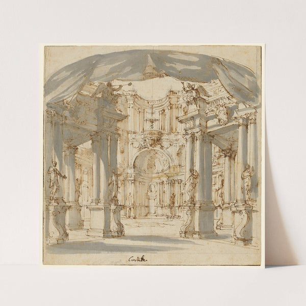 The Courtyard of a Palace; Project for a Stage by Filippo Juvarra