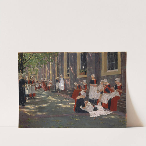 The Courtyard of the Orphanage in Amsterdam (1881 – 1882) by Max Liebermann