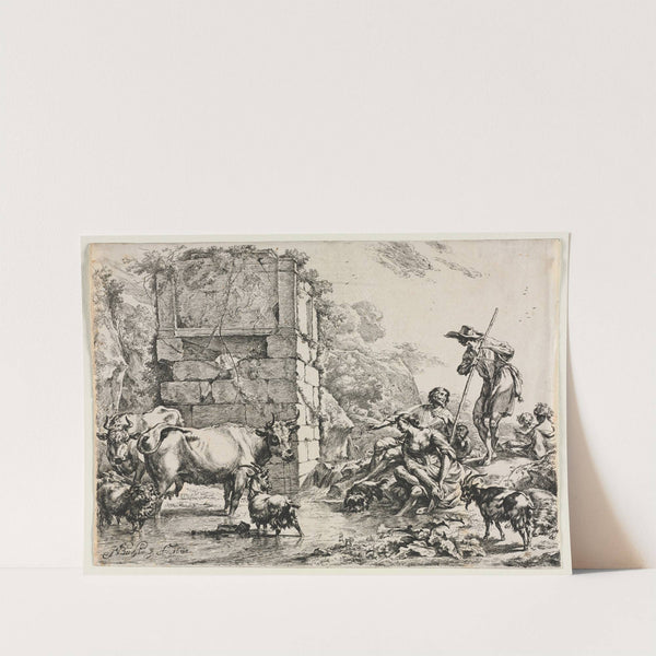 The Cow Drinking (1680) by Nicolaes Pietersz. Berchem