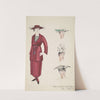 The Cradle Will Rock: Red women’s suit with matching hat and three alternate hats (1934-1943) by Edwin Schruers