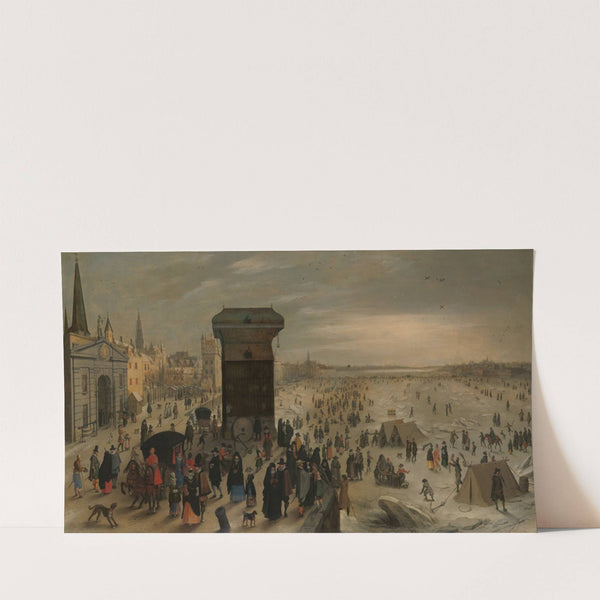 The Crane on the Antwerp Quay by the Frozen Scheldt (1622) by Sebastian Vrancx