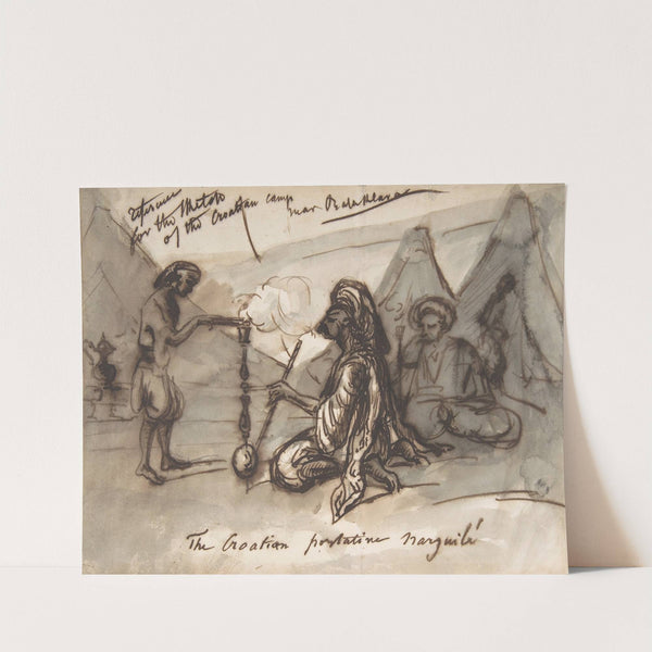 The Croatian Potentate Narguile by Constantin Guys