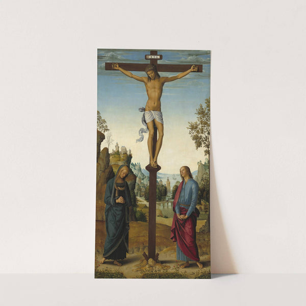 The Crucifixion with the Virgin,Saint John,Saint Jerome and Saint Mary Magdalene (c. 1482-1485) by Pietro Perugino