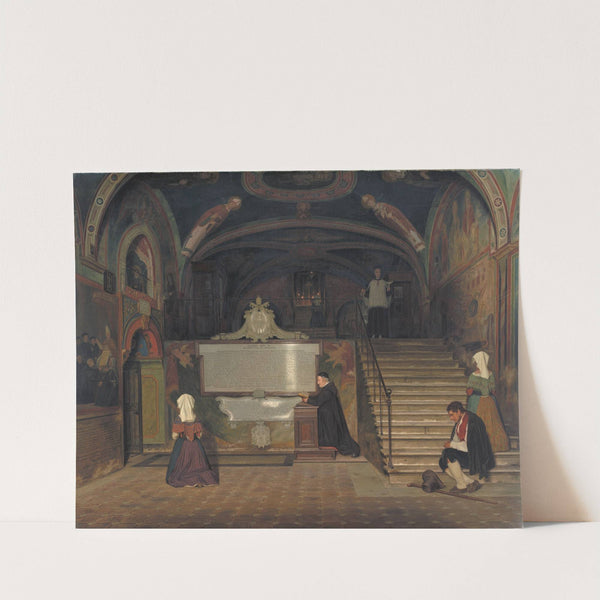 The Crypt in the Monastry of San Benedetto in Subiaco, Italy by Martinus Rørbye